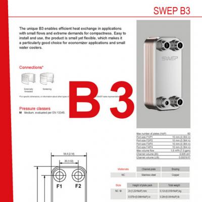 Produktblatt B3 SWEP plattenkühler DE