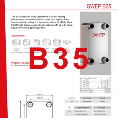 Product sheet B35 SWEP plaat koeler NL