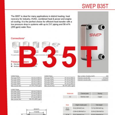 Produktblatt B35T SWEP plattenkühler DE