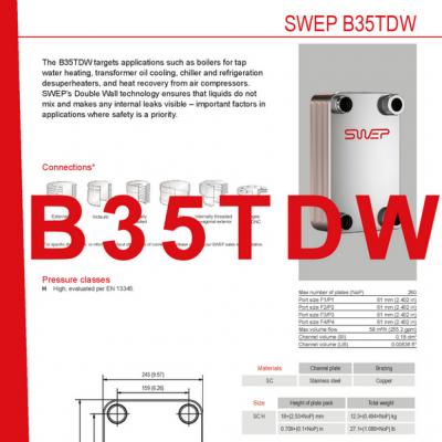 Fiches produit B35TDW flaque refroidisseurs FR