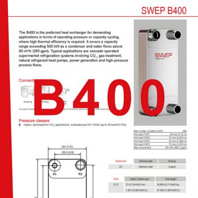 Product sheet B400 plate cooler EN