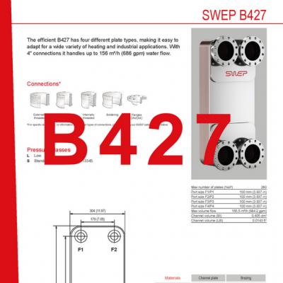 Product sheet B427 plate cooler EN