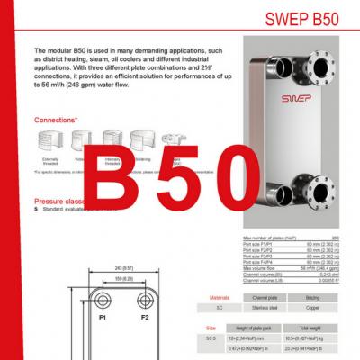 Produktblatt B50 SWEP plattenkühler DE