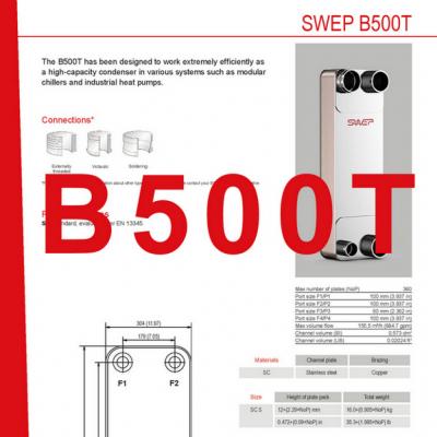 Produktblatt B500T SWEP plattenkühler DE