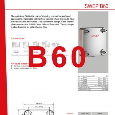 Product sheet B60 plate cooler EN