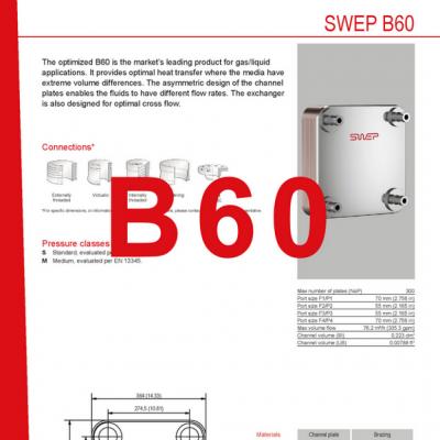 Produktblatt B60 SWEP plattenkühler DE