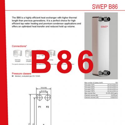 Product sheet B86 plate cooler EN