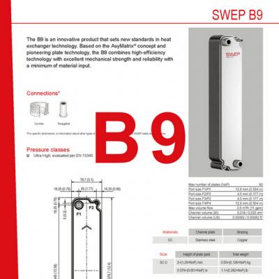 Product sheet B9 plate cooler EN