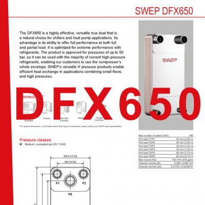 Product sheet DFX650 SWEP plaat koeler NL