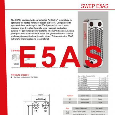 Produktblatt E5AS SWEP plattenkühler DE