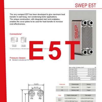 Product sheet E5T plate cooler EN