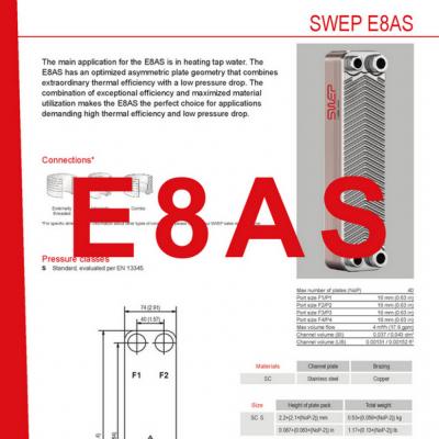 Produktblatt E8AS SWEP plattenkühler DE