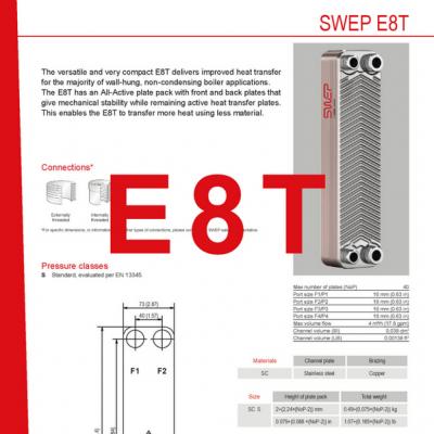 Produktblatt E8T SWEP plattenkühler DE