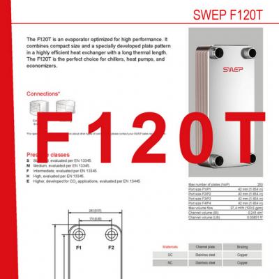 Product sheet F120T SWEP plaat koeler NL