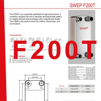 Produktblatt F200T SWEP plattenkühler DE