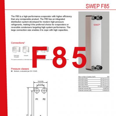 Product sheet F85 SWEP plaat koeler NL