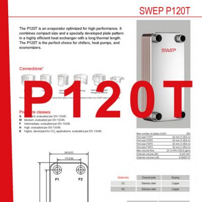 Product sheet P120T SWEP plaat koeler NL