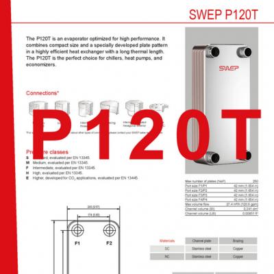 Produktblatt P120T SWEP plattenkühler DE