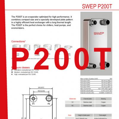 Produktblatt P200T SWEP plattenkühler DE