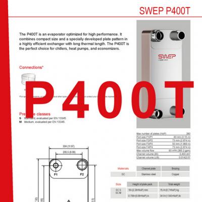 Product sheet P400T SWEP plaat koeler NL