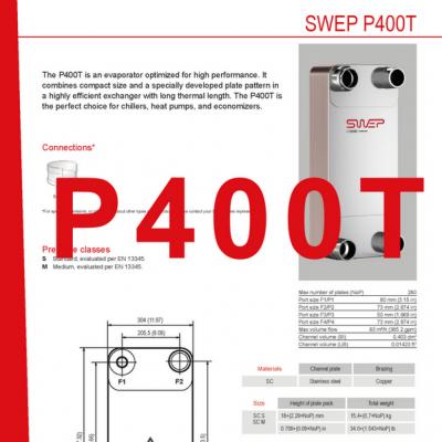 Produktblatt P400T SWEP plattenkühler DE