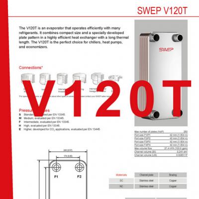 Product sheet V120T SWEP plaat koeler NL