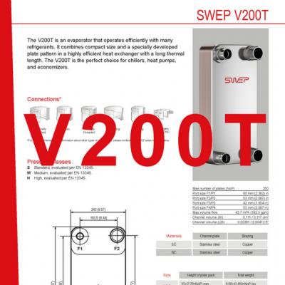 Produktblatt V200T SWEP plattenkühler DE