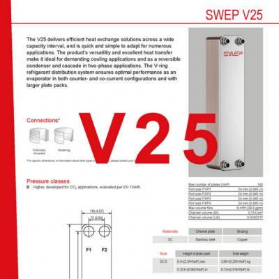 Produktblatt V25 SWEP plattenkühler DE