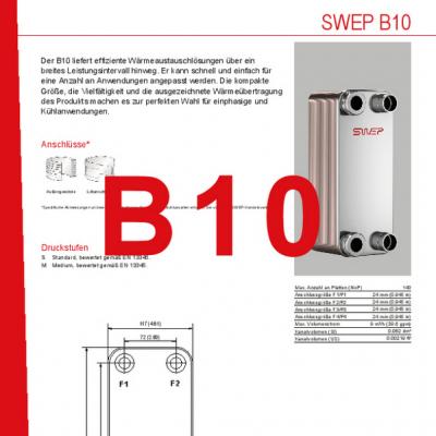 Product sheet B10 SWEP plate cooler EN