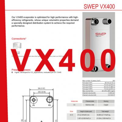 Product sheet VX400 SWEP plaat koeler NL
