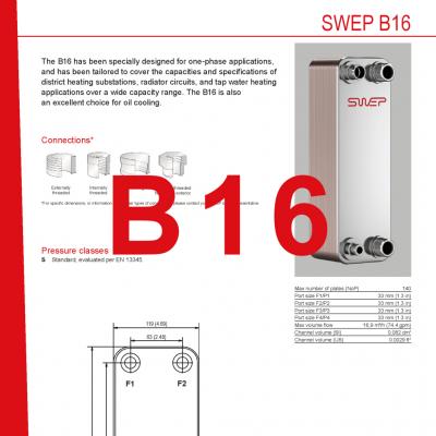 SWEP B16 produktblatt