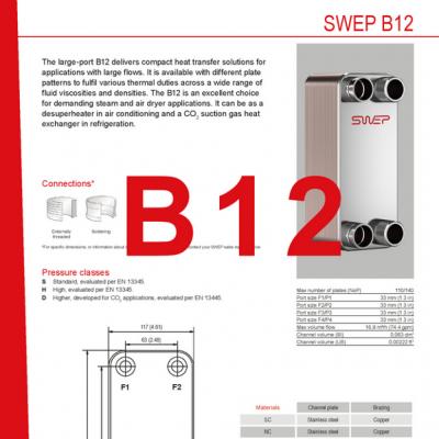 Product sheet B12 SWEP plaat koeler NL