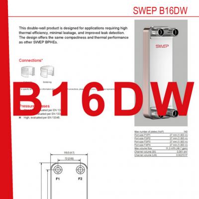 Product sheet B16DW SWEP plate cooler EN