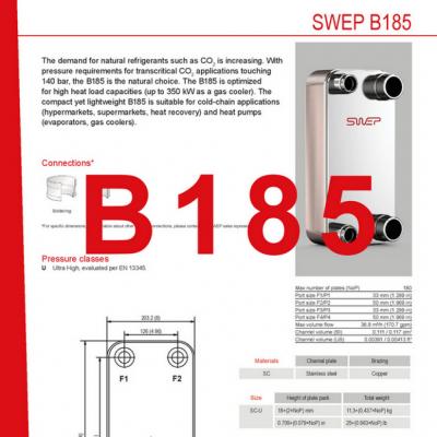 Fiches produit B185 flaque refroidisseurs FR