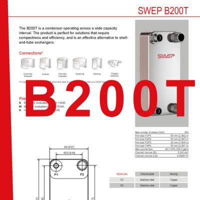 Fiches produit B200T flaque refroidisseurs FR