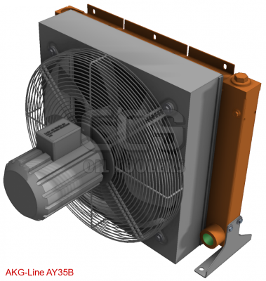 Oil cooler with bypass 400 Volt fan (blowing) AY35B