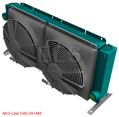 Oil cooler connection fan side 24 Volt fan D40-24 + AM