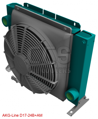 Oil cooler connection fan side 24 Volt fan (blowing) D17-24B + AM