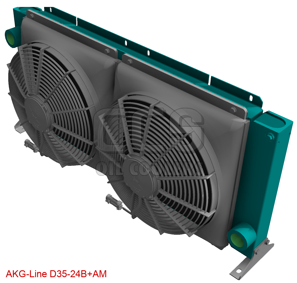 D35+AM oil cooler 24VDC blowing (Oil Cooler with DC Motor (12V24V