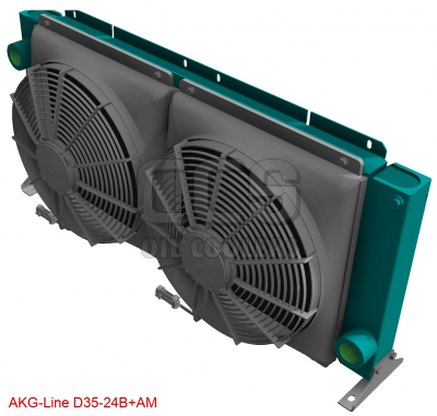 Oil cooler connection fan side 24 Volt fan (blowing) D35-24B + AM