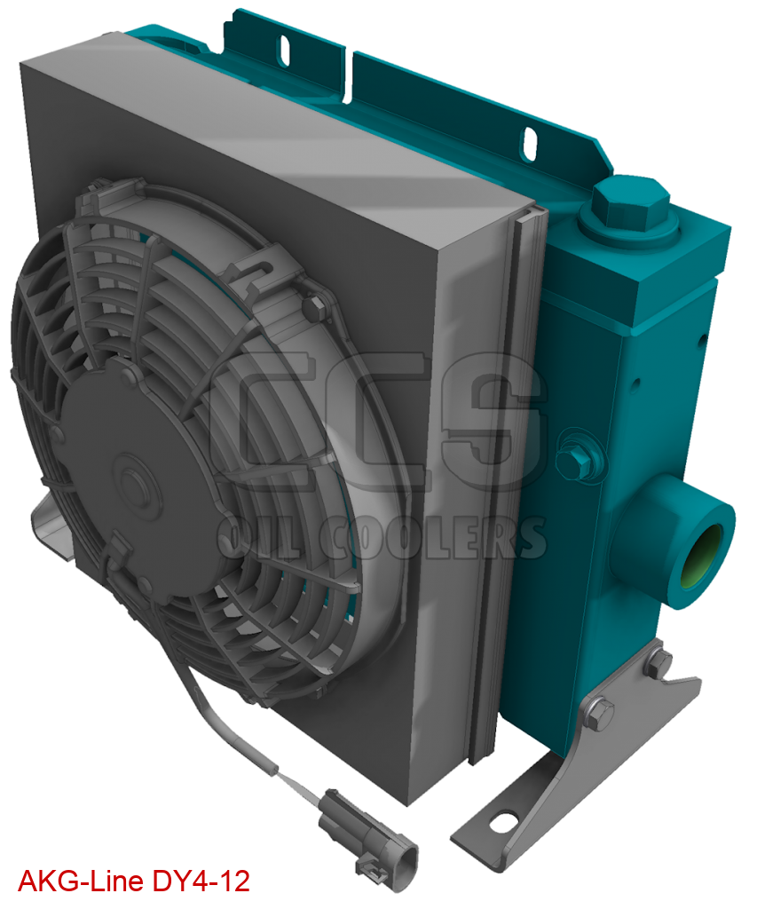 DY4 oil cooler with bypass 12VDC (Oil Cooler with DC Motor (12V24V