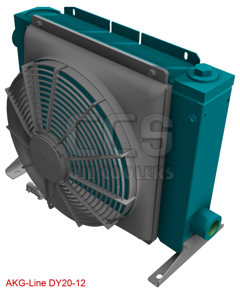 DY20 oil cooler with bypass 12VDC (Oil Cooler with DC Motor (12V24V