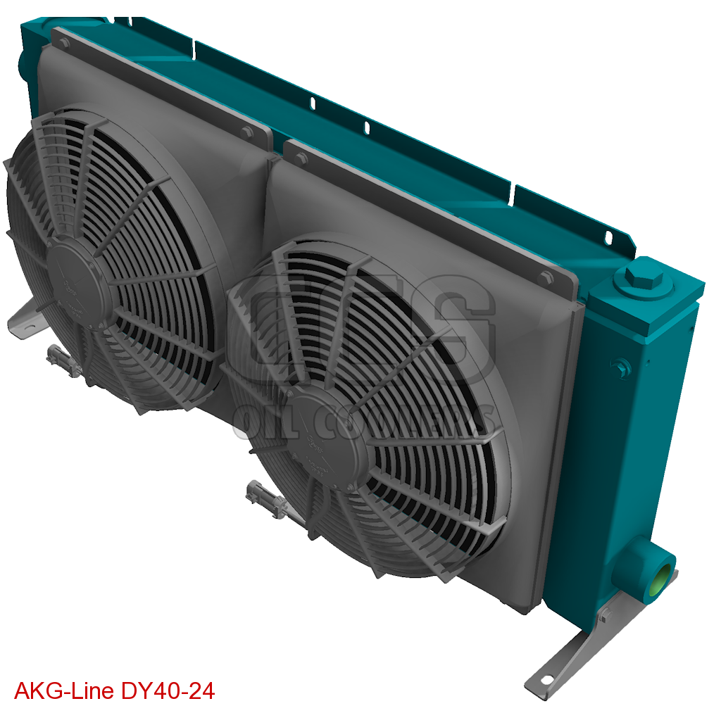 DY40 oil cooler with bypass 24VDC (Oil Cooler with DC Motor (12V24V