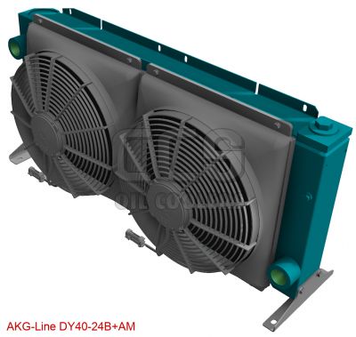 Ölkühleranschluss Lüfterseite mit Bypass-24-Volt-Lüfter (druckend) DY40-24B + AM
