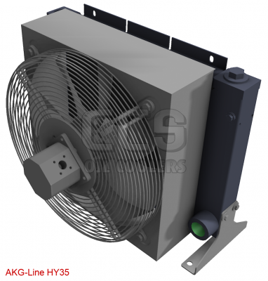 Oliekoeler met bypass  hydraulische ventilator HY35