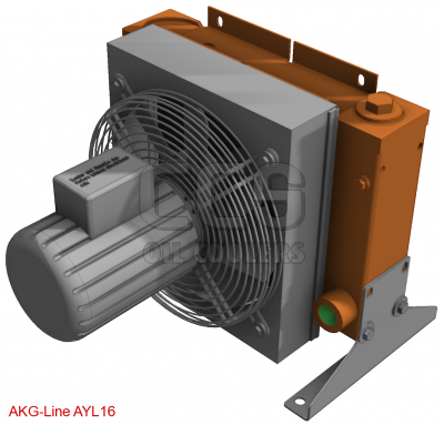 Oil cooler with bypass 400 Volt low noise fan AYL16