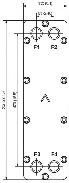 SWEP B28 H-pressure plate cooler